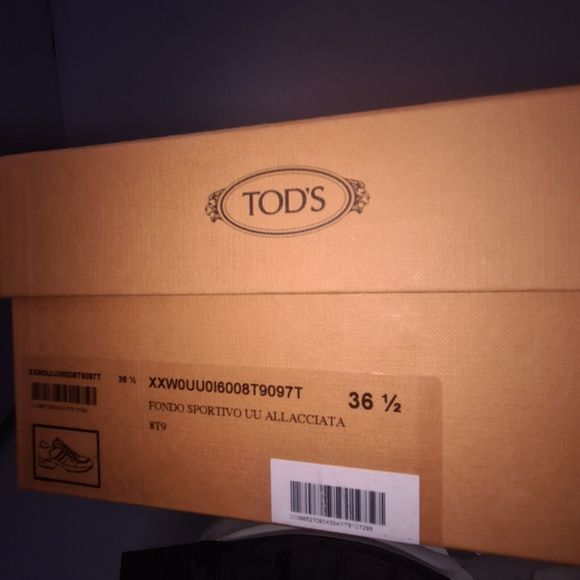 TOD'S 'Fondo Sportivo' Grey Trainers Size UK 3.5 EU 36.5 White Suede Lace-Up - Picture 10 of 12